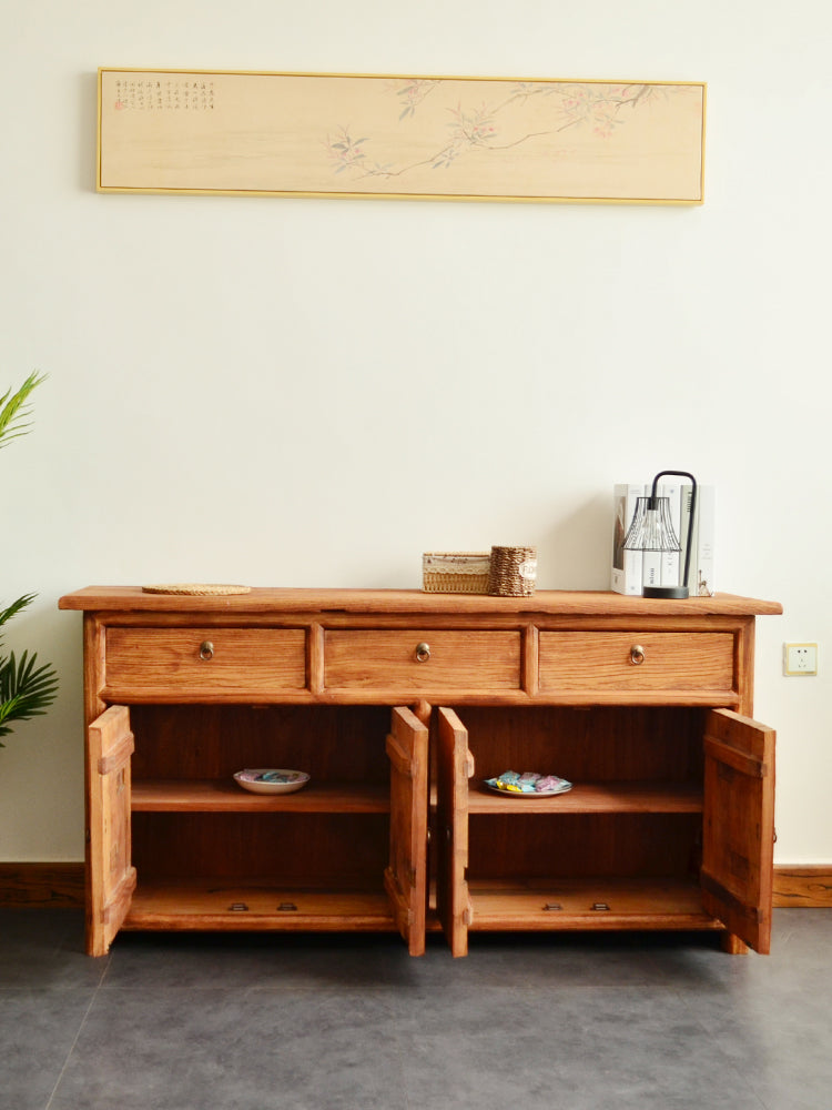 Autumn Recycle Solid Wood Buffet Sideboard Cabinet Old Elm