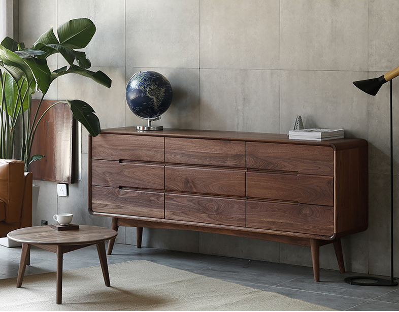 ANGELINA CONRAD Dresser Scandinavian 6 Chest of Drawer Nordic Solid Wood