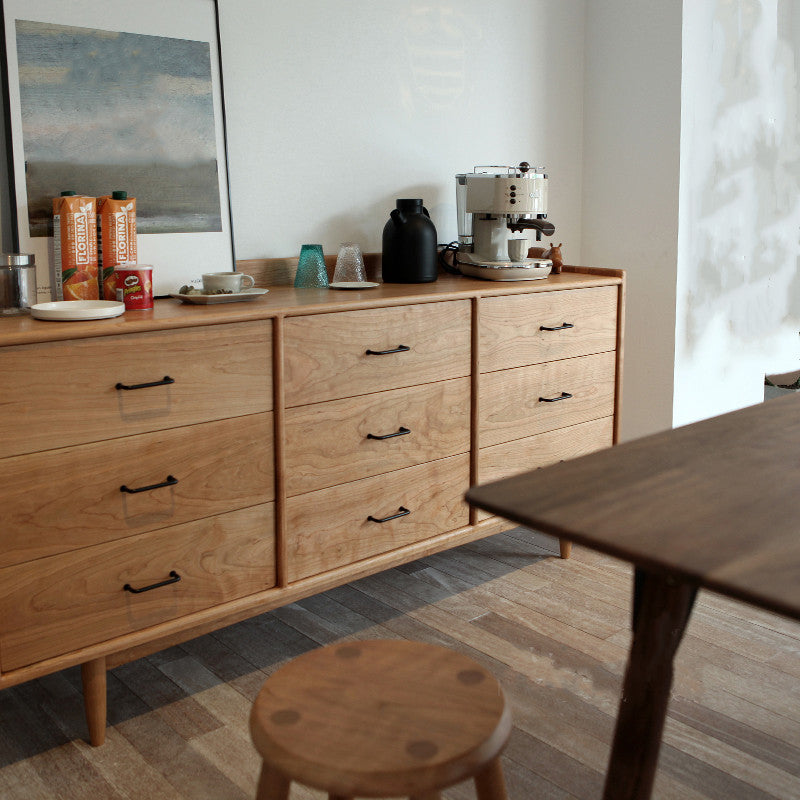 DANIELLA Nordic Hardwood 9 Drawers Sideboard Cabinet