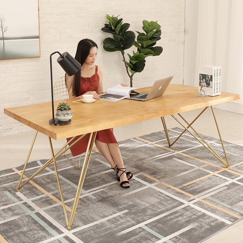 IAN Dining Table Live Edge Slab Modern Minimalist Design Nordic