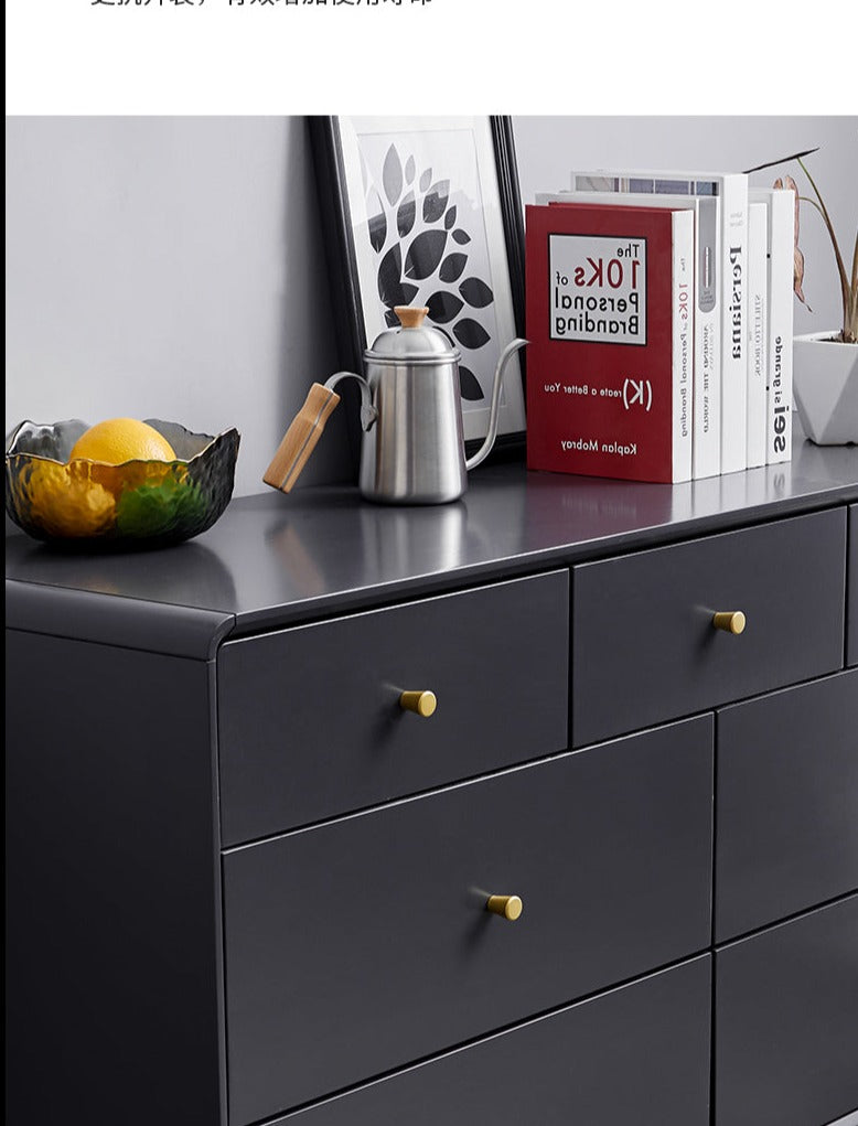 ADELINE COURTYARD Dresser Chest of Drawer Solid Wood Black, Walnut, White, Natural Color