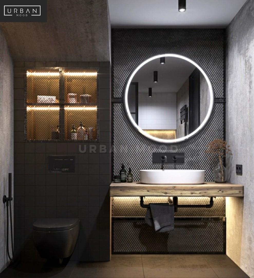AERIS Modern LED Round Wall Mirror