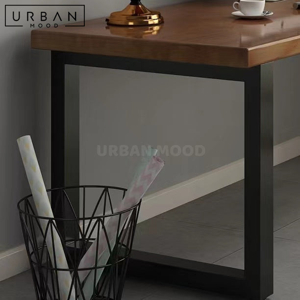 AFLAME Rustic Solid Wood Study Table