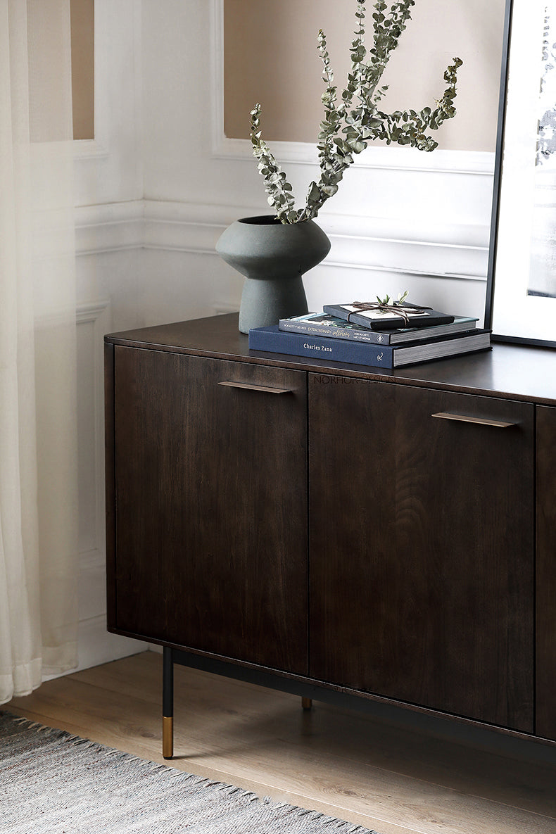 AMORA Chicago HILTON Nordic Solid Wood Sideboard Buffet Cabinet