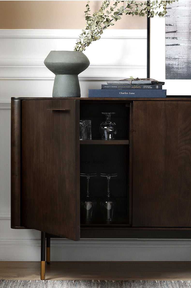 AMORA Chicago HILTON Nordic Solid Wood Sideboard Buffet Cabinet