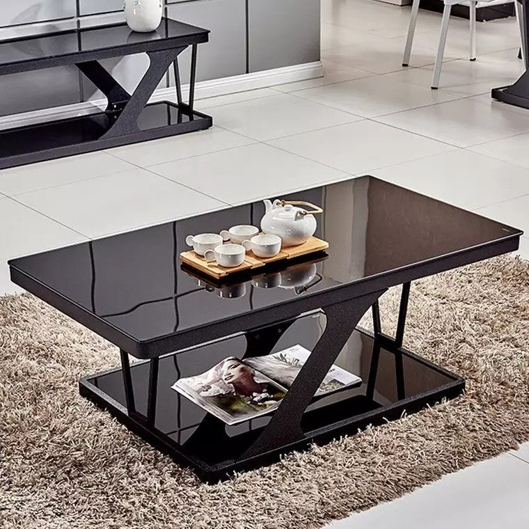 ANWELL Z Tempered Glass Top Coffee Table