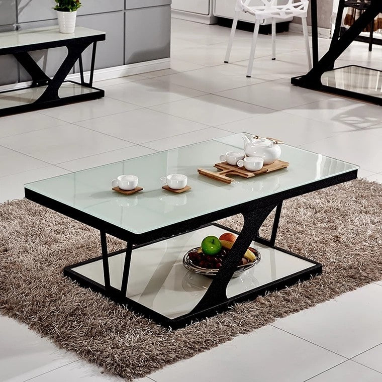 ANWELL Z Tempered Glass Top Coffee Table