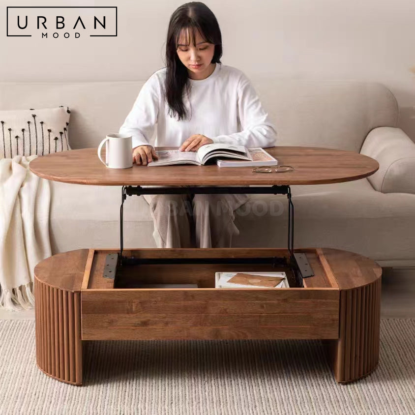 ASTRONOVA Japandi Solid Wood Coffee Table