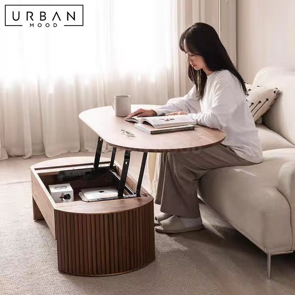 ASTRONOVA Japandi Solid Wood Coffee Table