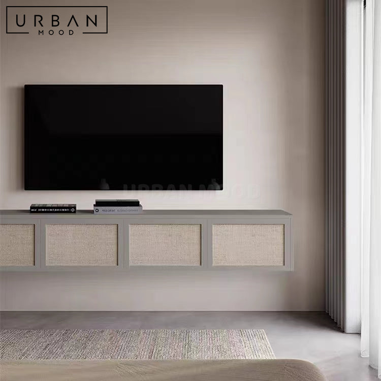 AVEN Modern Rattan TV Console