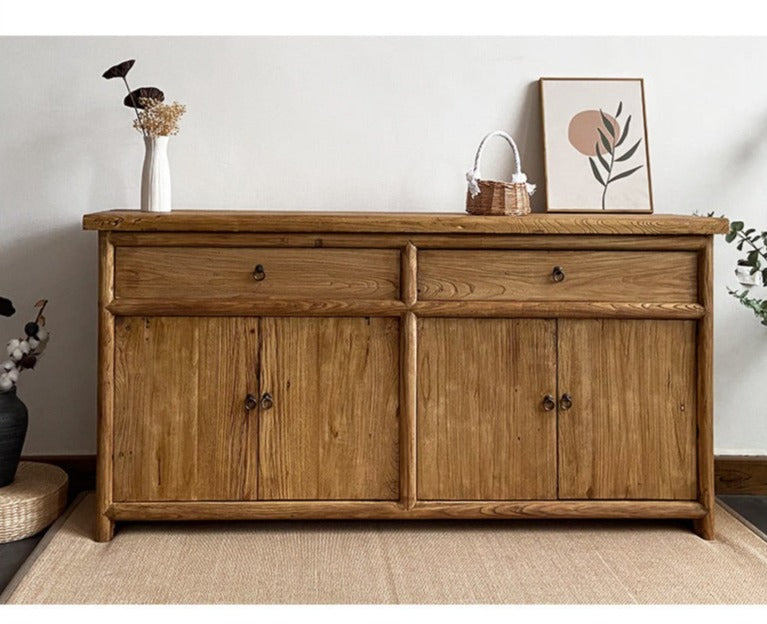 Autumn Recycle Solid Wood Buffet Sideboard Cabinet Old Elm
