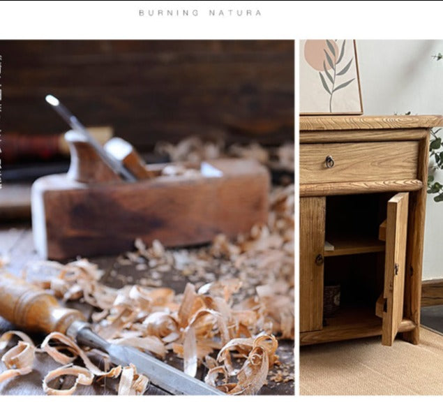 Autumn Recycle Solid Wood Buffet Sideboard Cabinet Old Elm