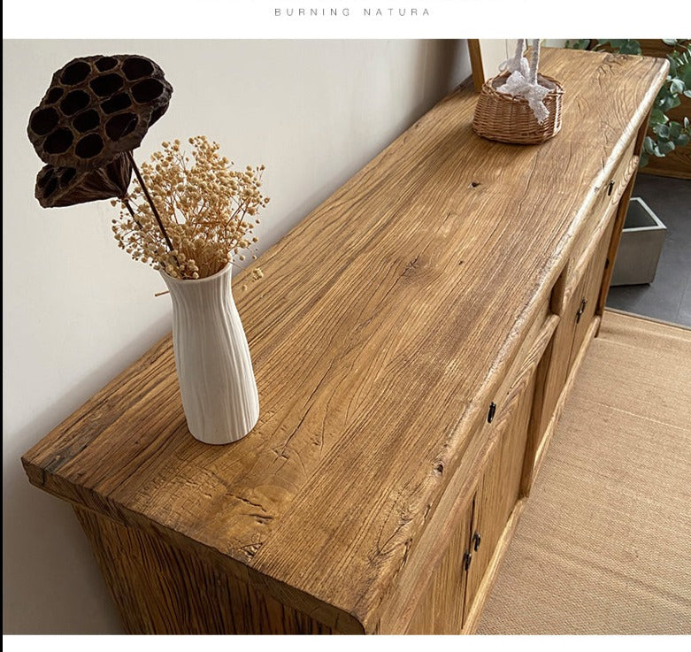 Autumn Recycle Solid Wood Buffet Sideboard Cabinet Old Elm