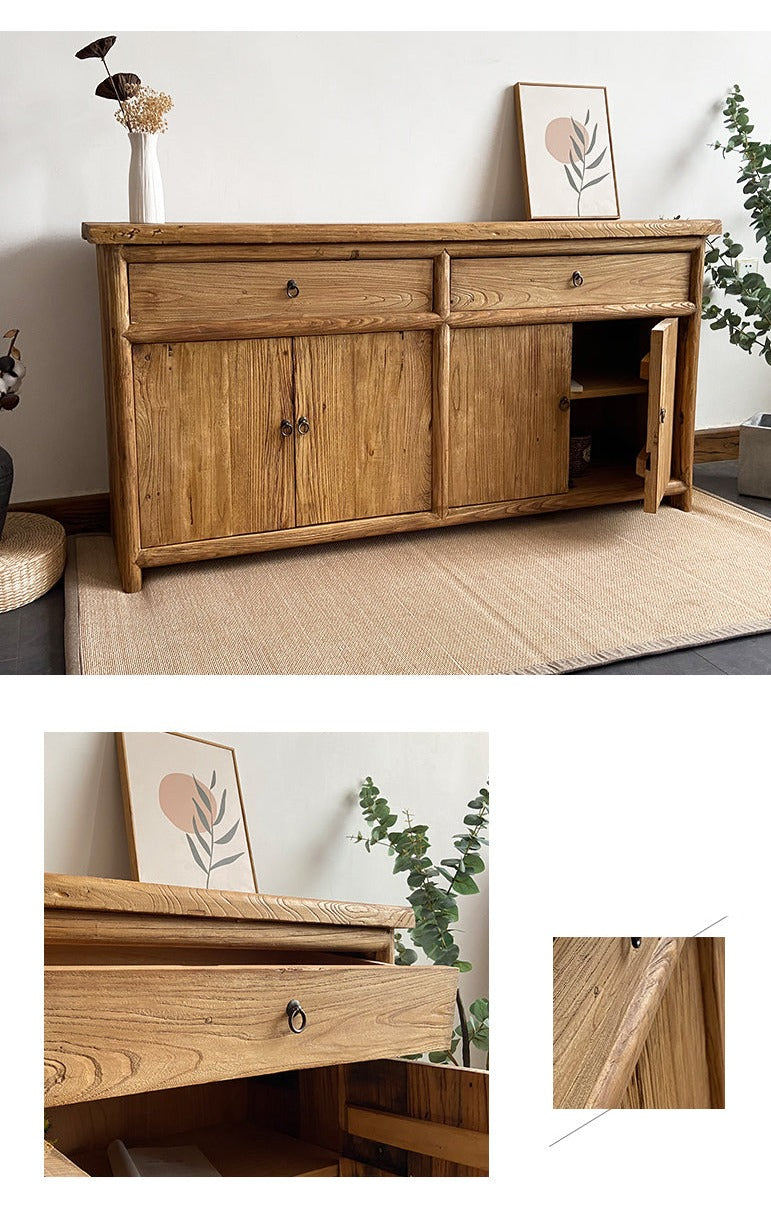 Autumn Recycle Solid Wood Buffet Sideboard Cabinet Old Elm