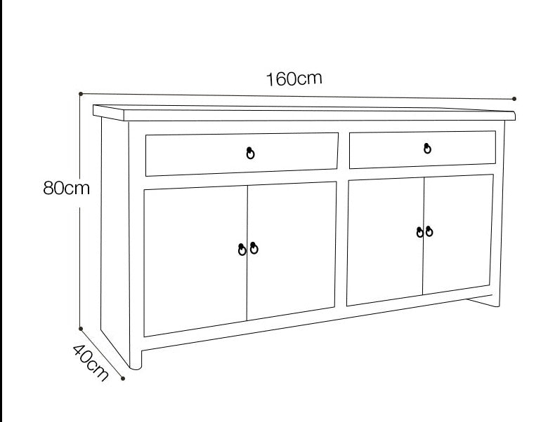 Autumn Recycle Solid Wood Buffet Sideboard Cabinet Old Elm