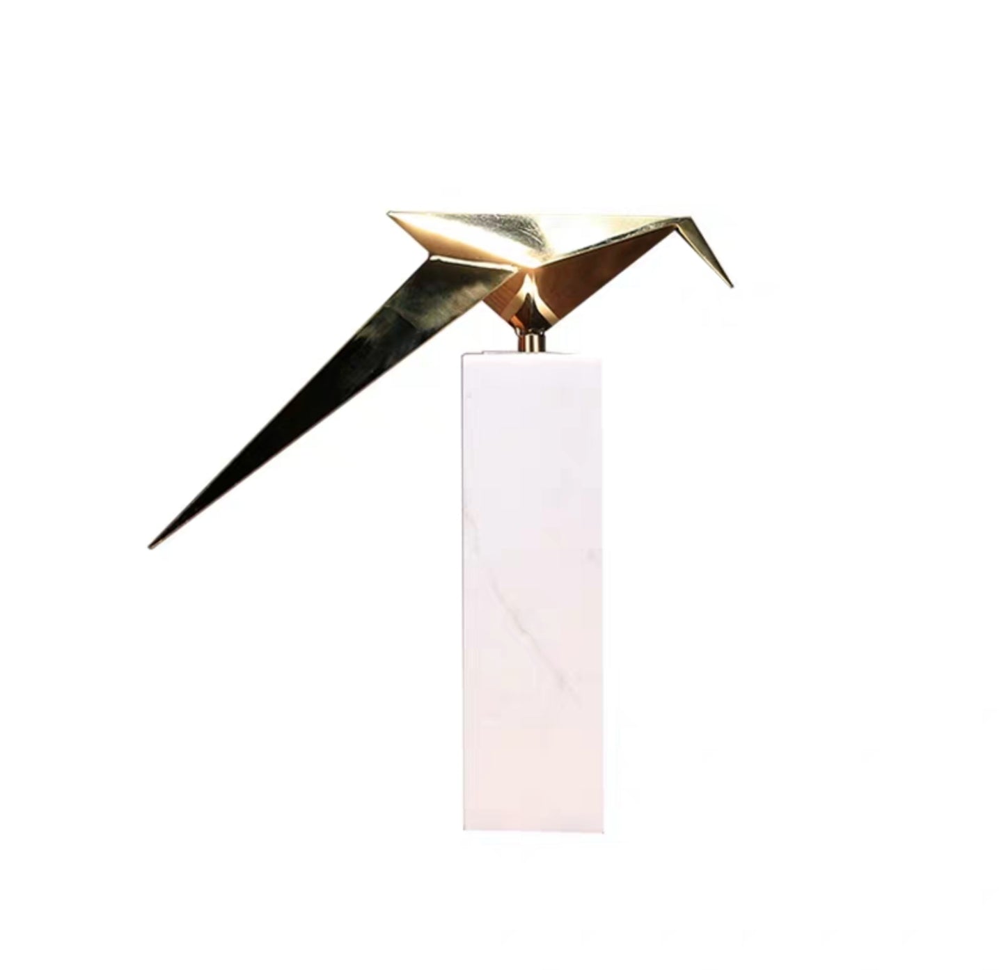 BLUEJAY Gold Origami Bird Ornament