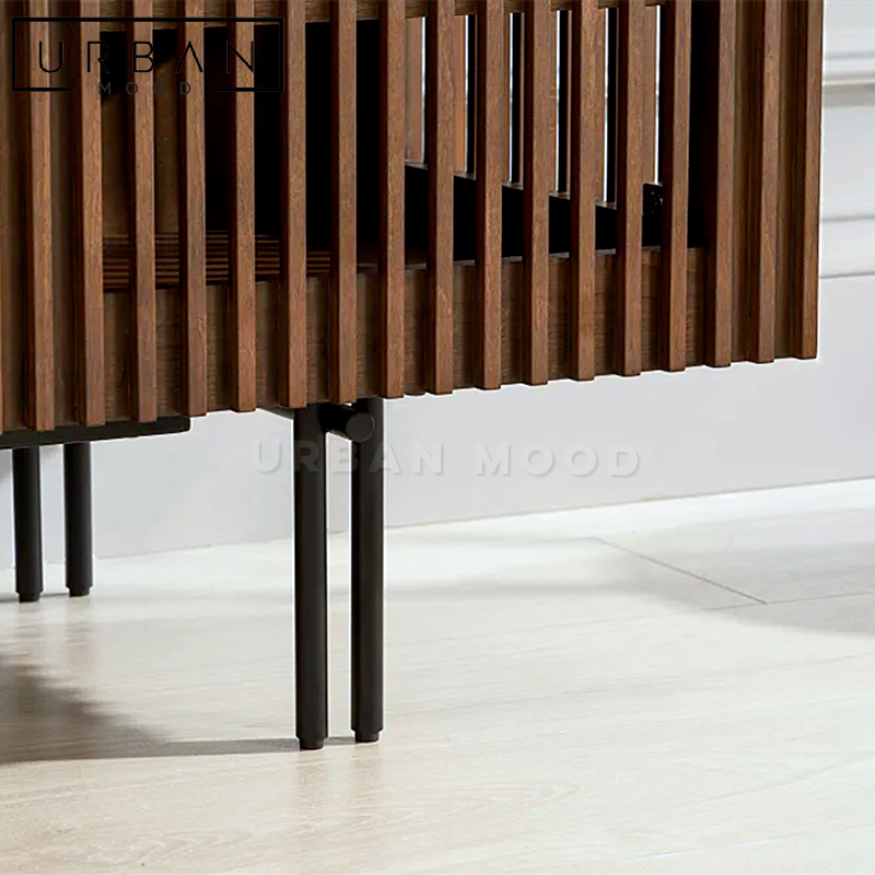 BURNES Rustic Solid Wood TV Console