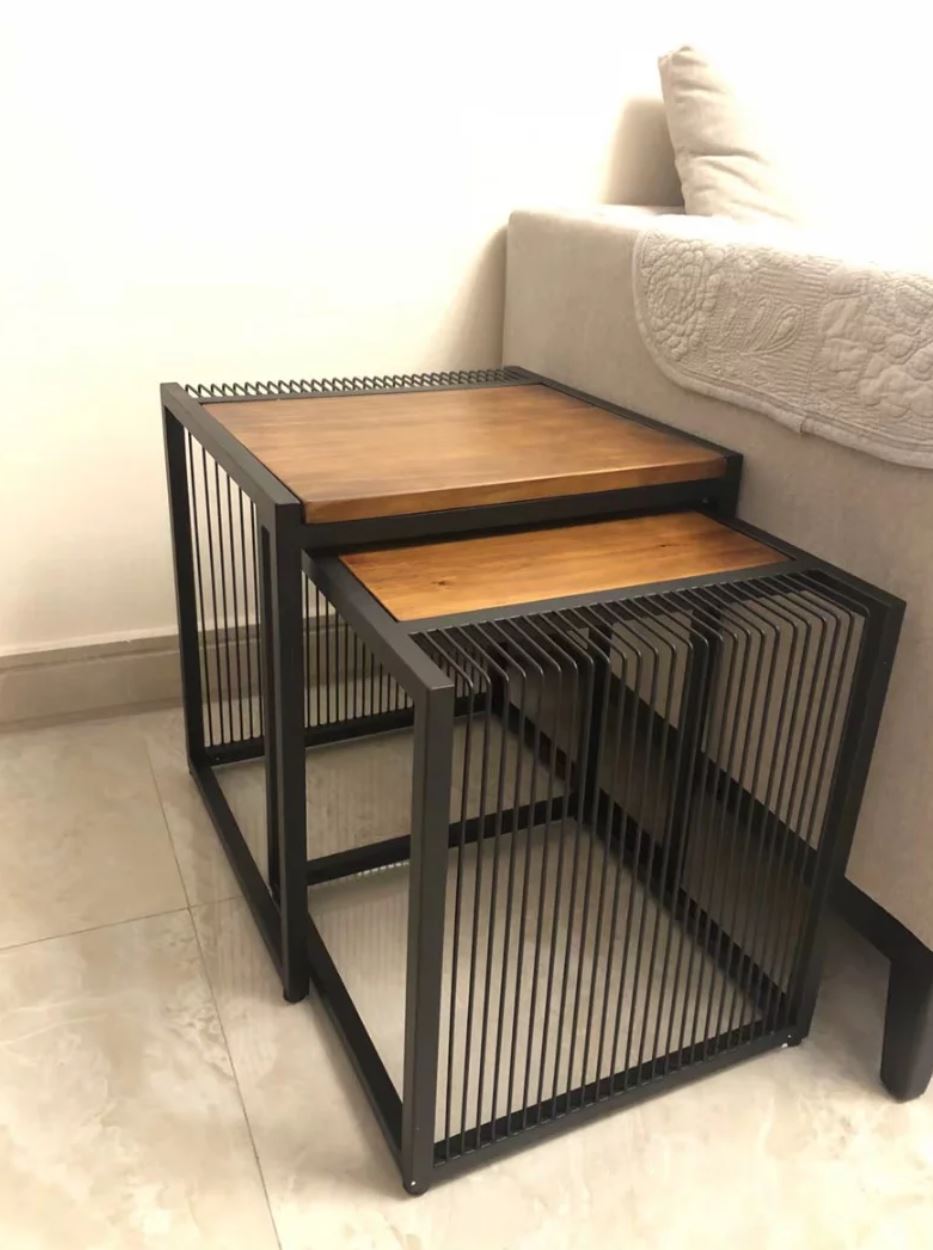 CLYDE Solid Wood Nesting Coffee Tables