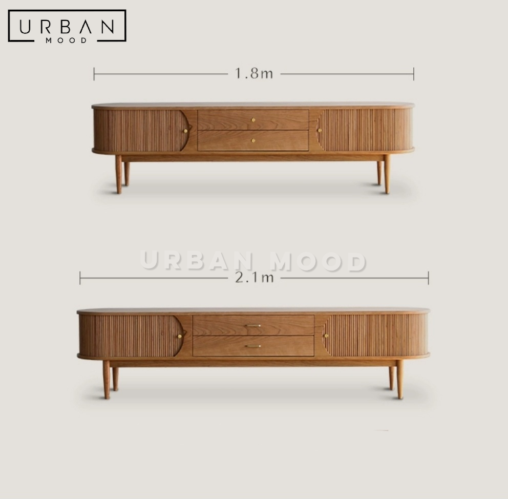 COMRADE Rustic Solid Wood TV Console