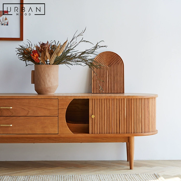 COMRADE Rustic Solid Wood TV Console