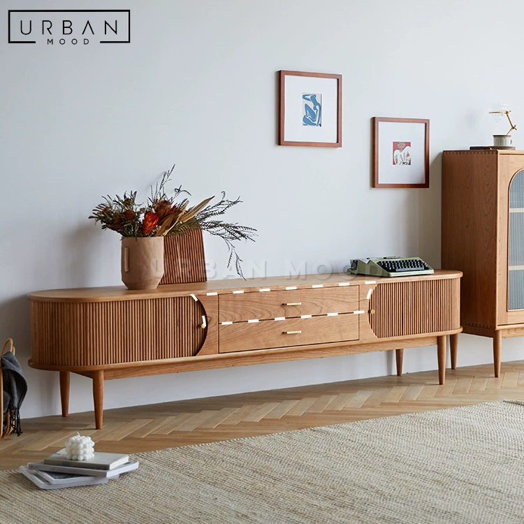 COMRADE Rustic Solid Wood TV Console