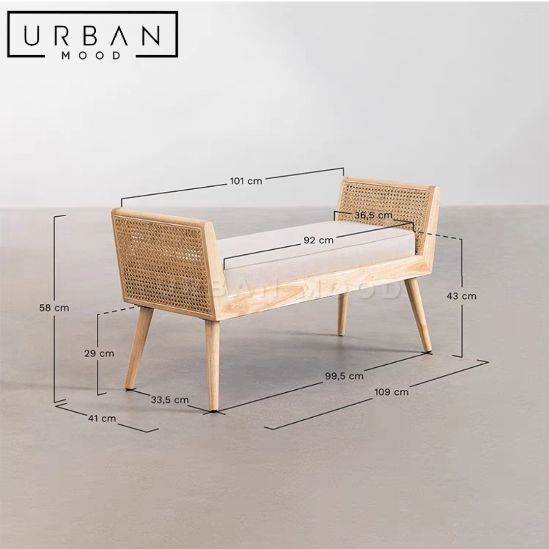 COMMON Rustic Solid Wood Bench