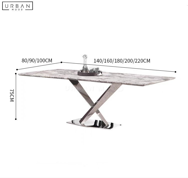 CRYSTAL Modern Marble Dining Table