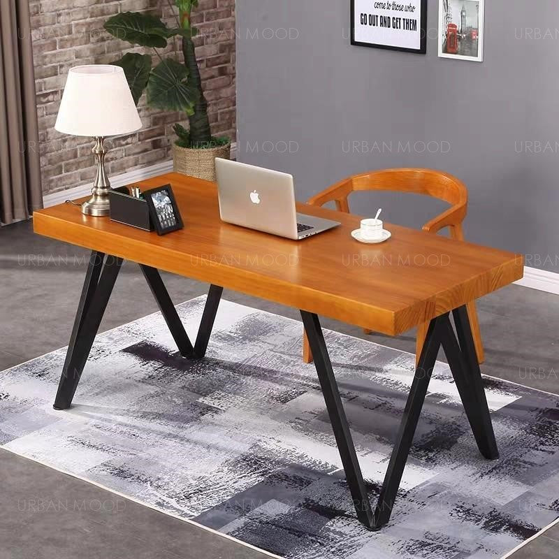 DELLA ModernRustic W Frame Wooden Study Table