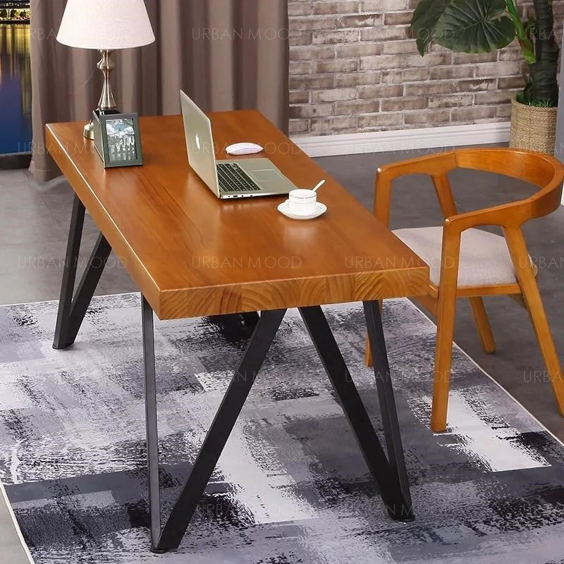 DELLA ModernRustic W Frame Wooden Study Table