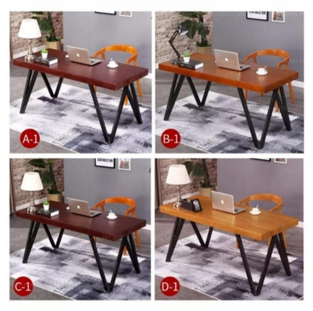 DELLA ModernRustic W Frame Wooden Study Table