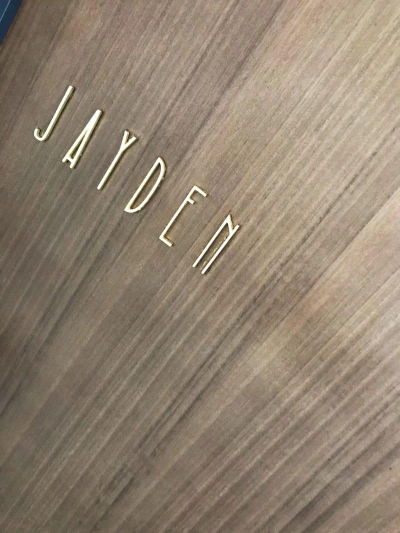 DIY Modern Wall Stencil Label Decor