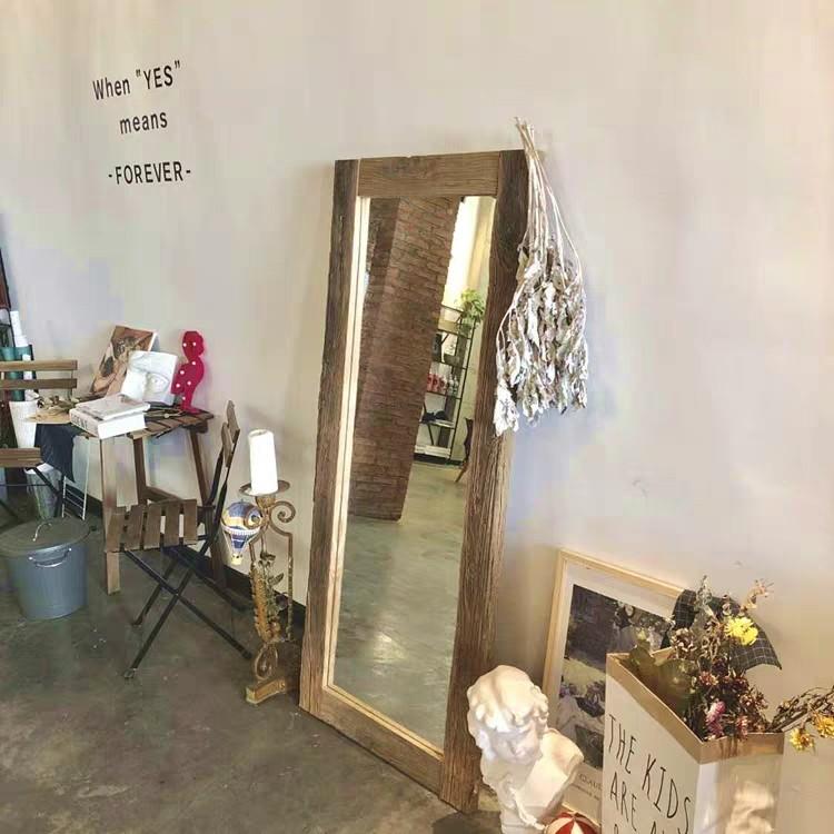 DREE Rustic Solid Wood Standing Mirror