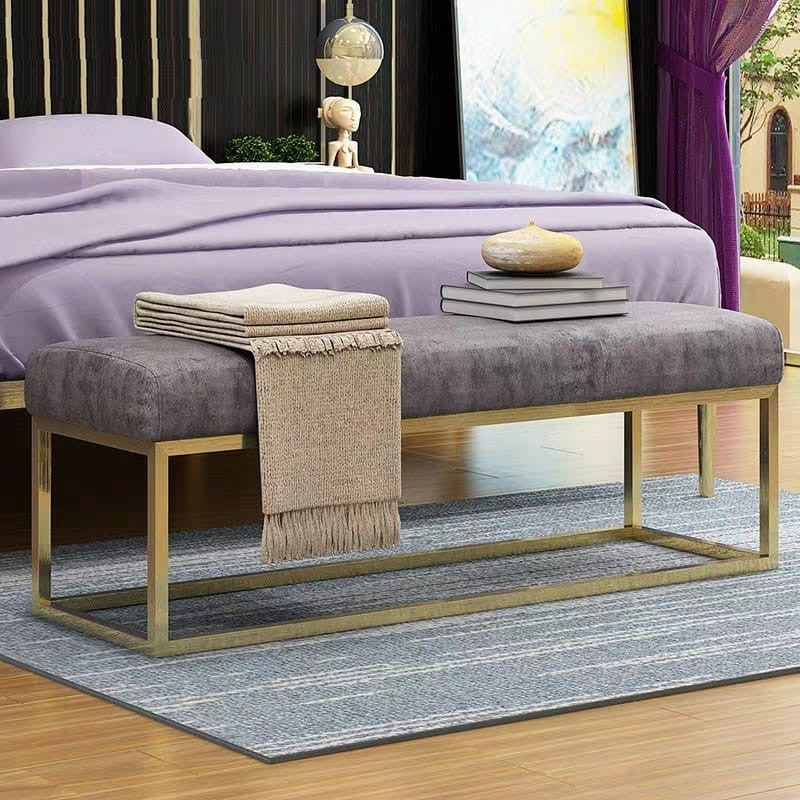 DESIREE Victorian Gold Wireframe Velvet Ottoman