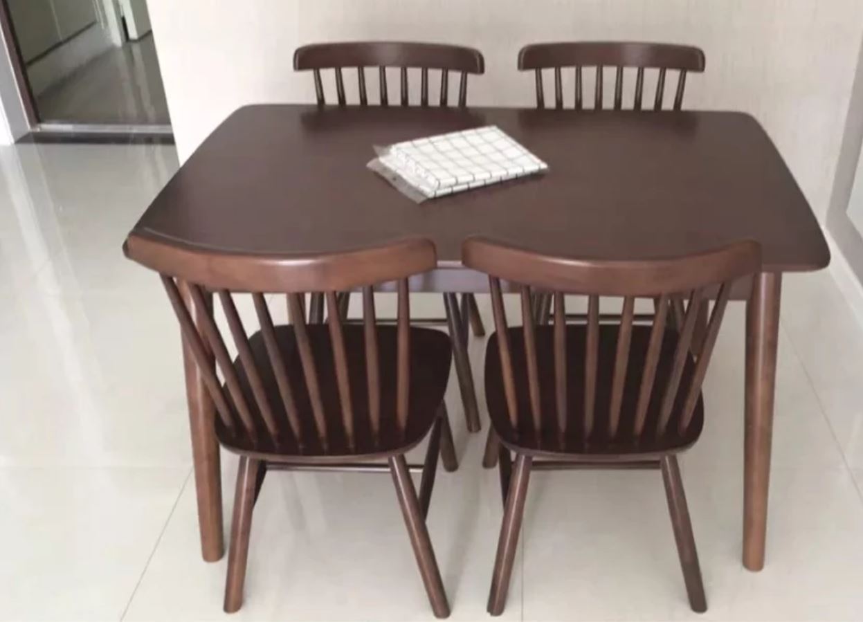 DEVON Modern Rustic Solid Pine Wood Dining Table