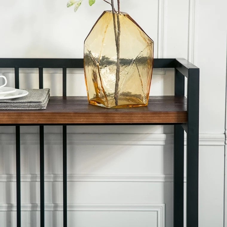 DULCAN Rustic Solid Wood Hallway Console