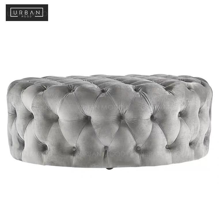EDNA Victorian Tufted Velvet Ottoman