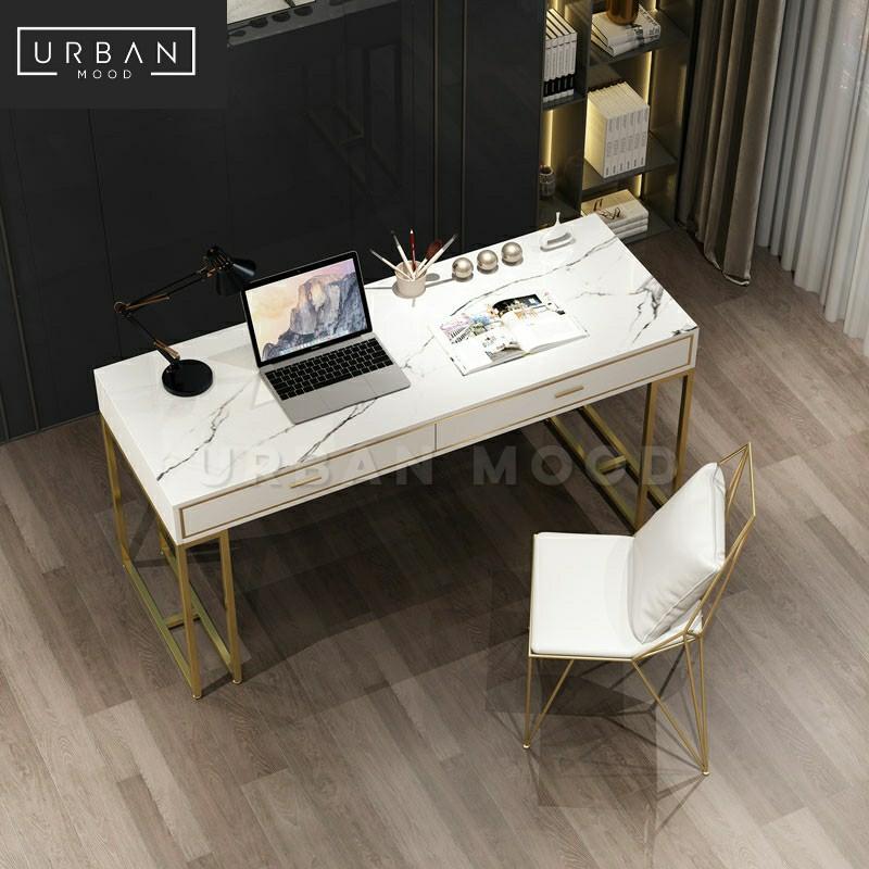 ELLY Modern Marble Study Table