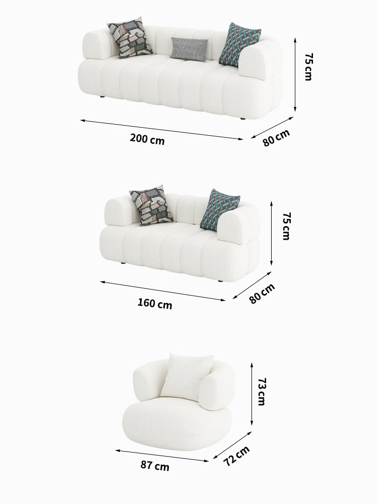 HELEN BELAIR Nordic Living Room Fabric Sofa