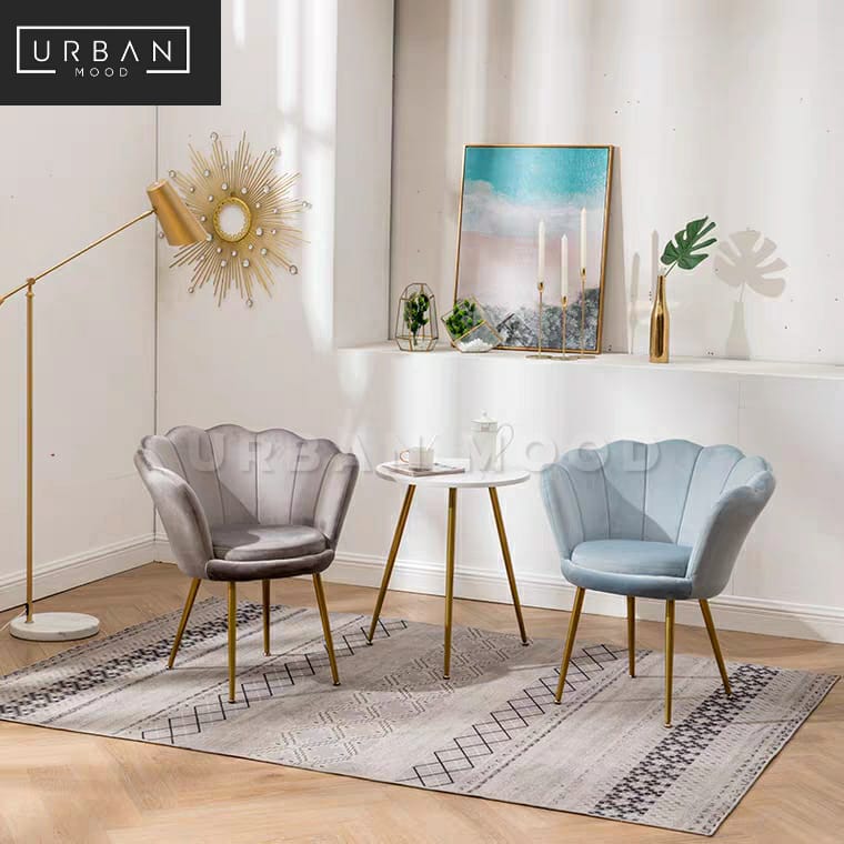 LOTUS Modern Velvet Petal Chair