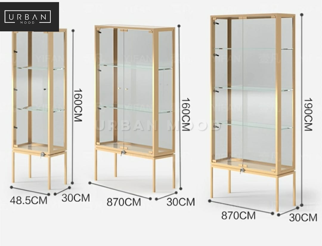 IRIDIUM Modern Glass Display Cabinet