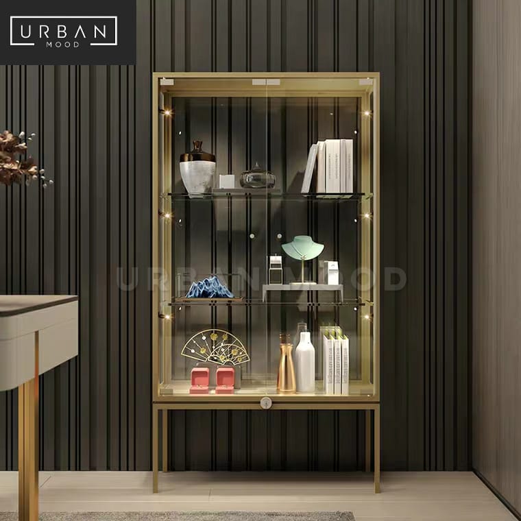 IRIDIUM Modern Glass Display Cabinet