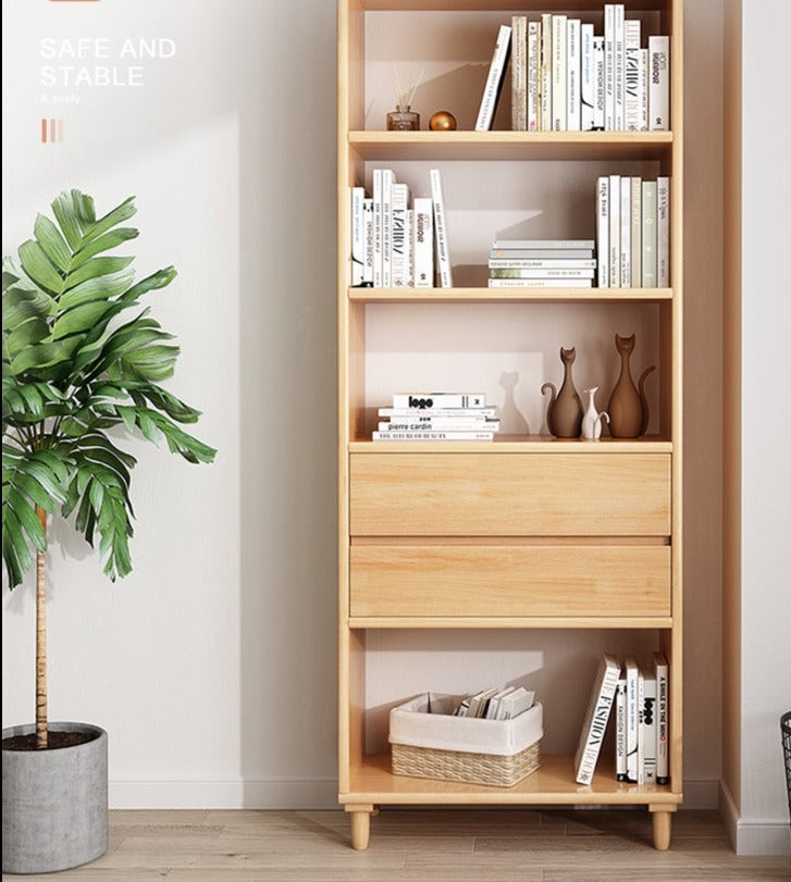JADE CARLTON Bookcase Book Shelf Nordic Solid Wood