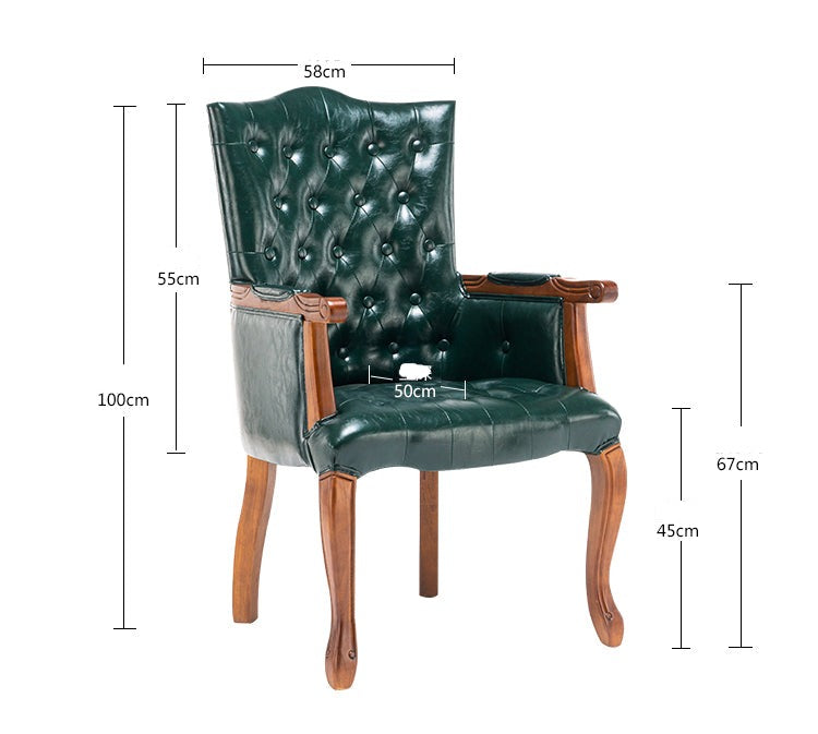 JOYCE BOSTON HILTON Armchair American Solid Wood Study Chair European