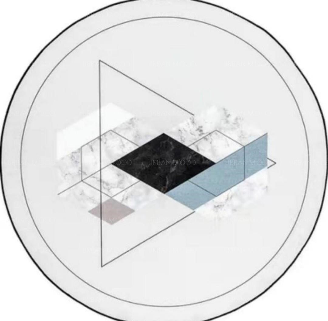 JULIAN Modern Geometric Round Floor Rug Carpet