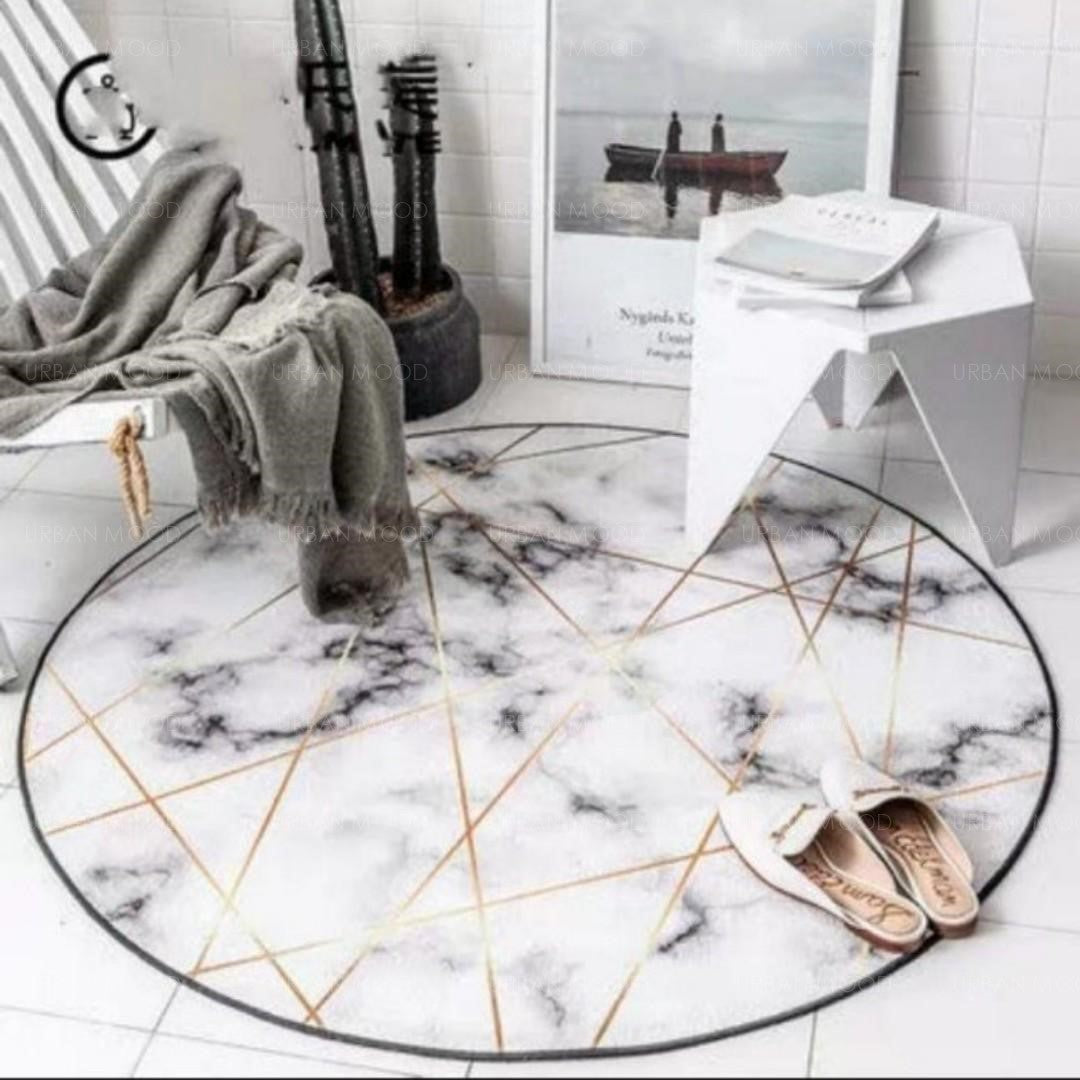 JULIAN Modern Geometric Round Floor Rug Carpet
