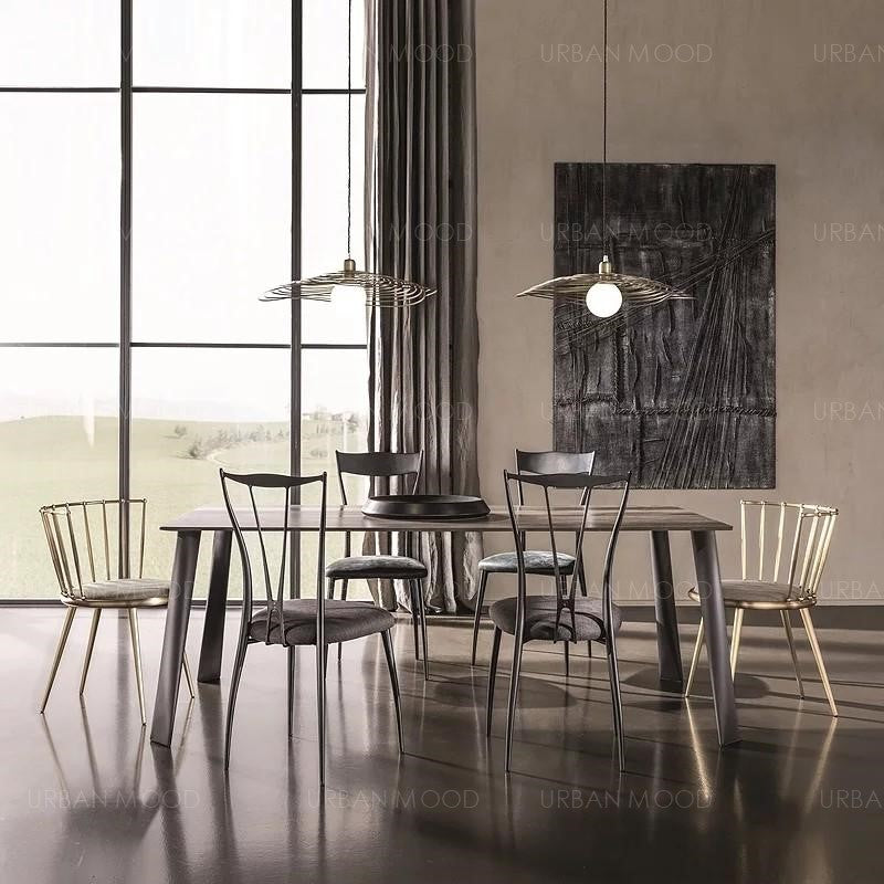 KOSTA Wired Gold Frame Dining Chairs