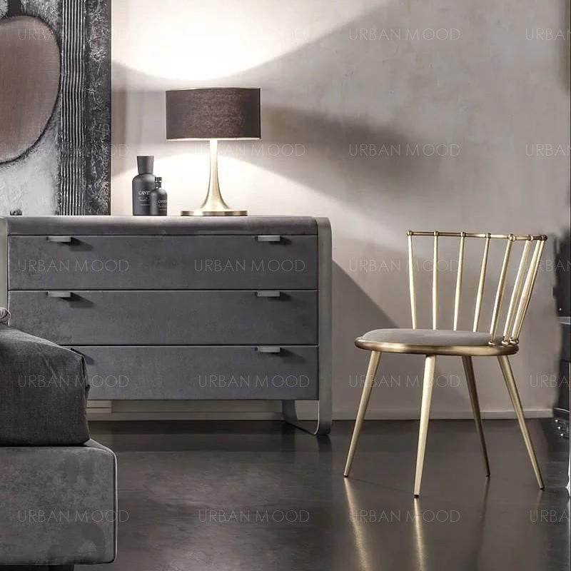 KOSTA Wired Gold Frame Dining Chairs