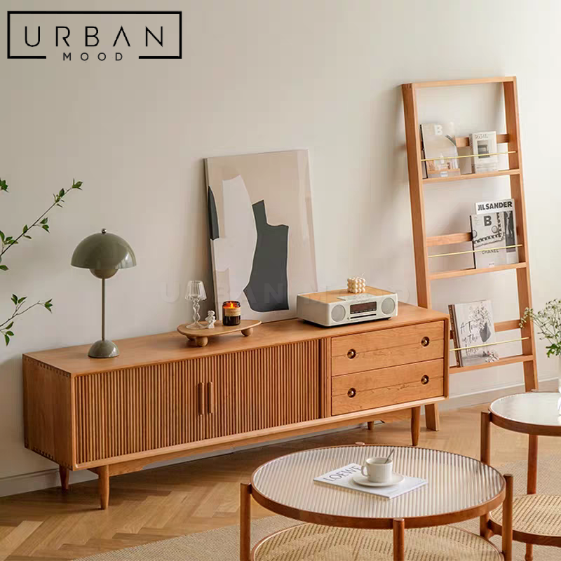 KOMO Japandi Solid Wood TV Console