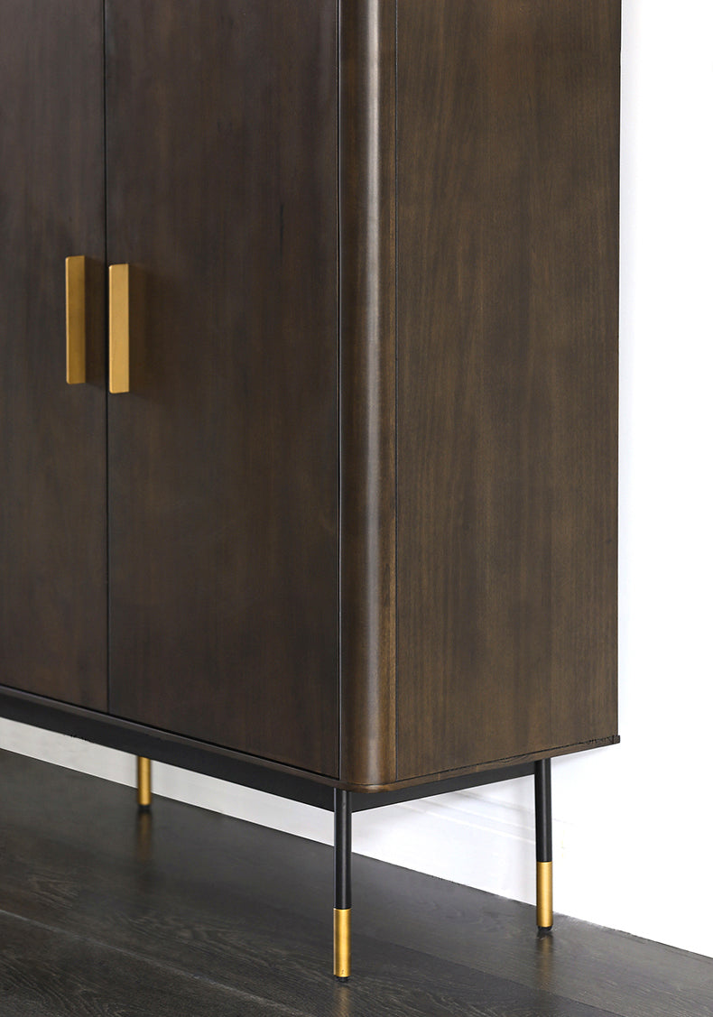 LAINEY Chicago HILTON Nordic Solid Wood Buffet Cabinet Shoe Cloth Wine Rack