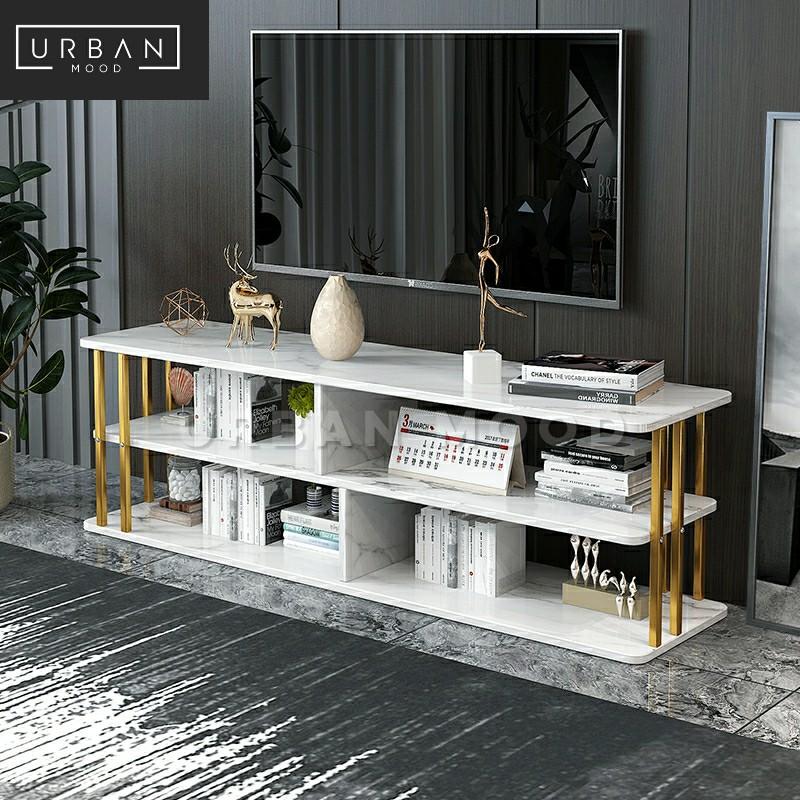 LIVIER Modern Marble TV Console